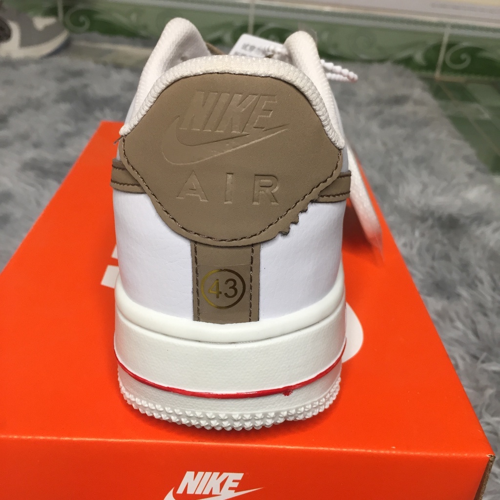 Giày thể thao nike_AF1 vệt nâu, Giày sneaker air force 1 low premium white brown nam nữ cực chất hot 2021 | BigBuy360 - bigbuy360.vn