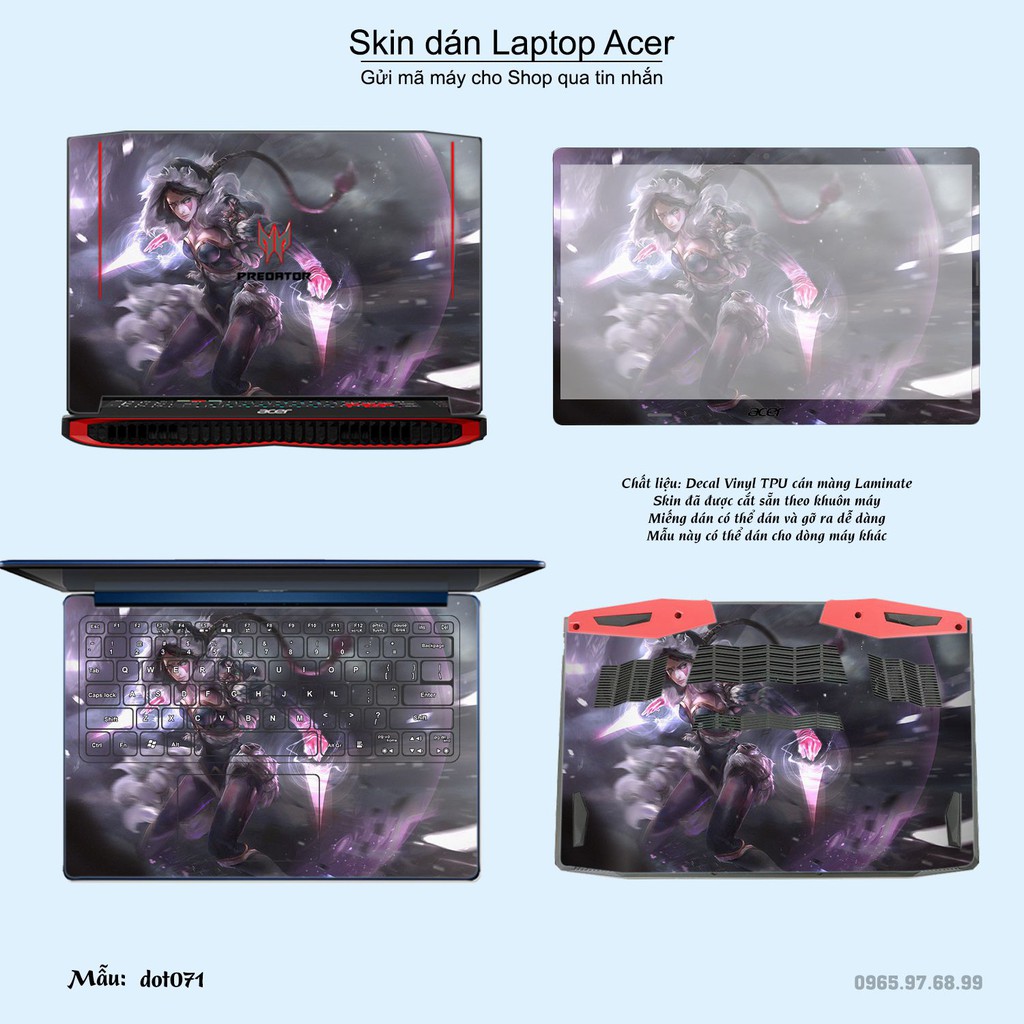 Skin dán Laptop Acer in hình Dota 2 _nhiều mẫu 12 (inbox mã máy cho Shop)