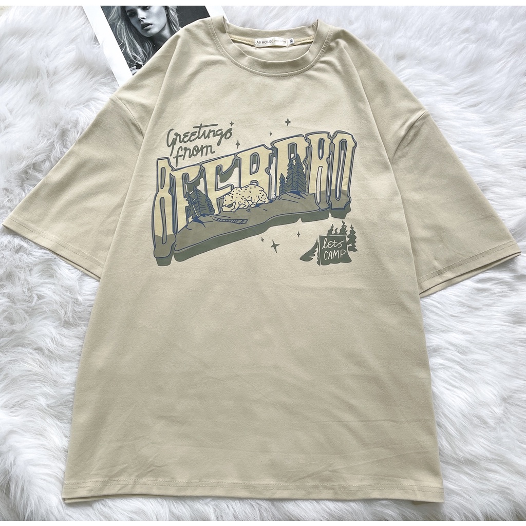 Áo thun tay lỡ in GẤU BEERBRO form rộng unisex nam nữ