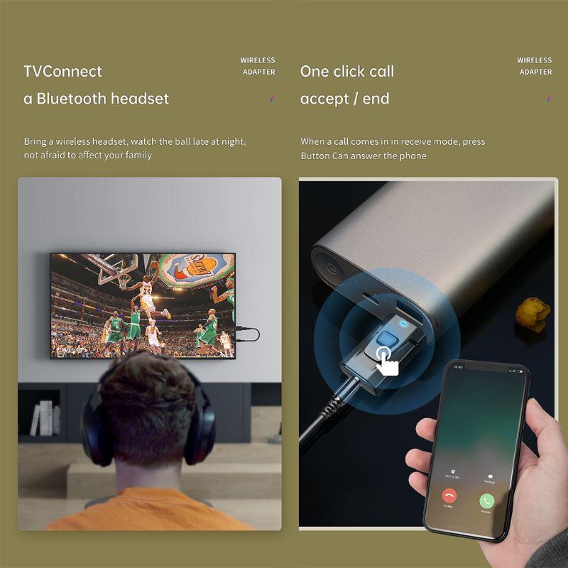 Usb Nhận Tín Hiệu Bluetooth 5.0 Và Phụ Kiện