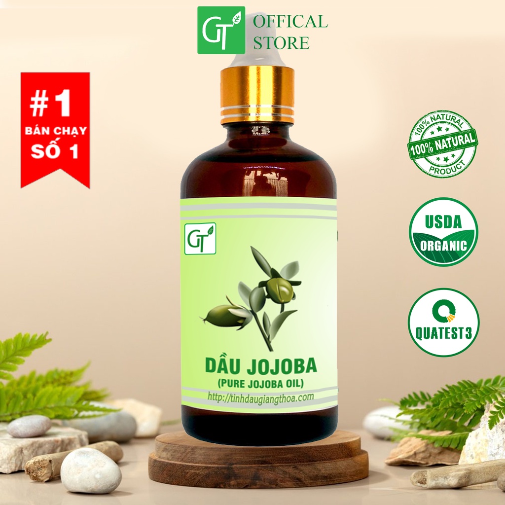 Dầu Jojoba Nguyên Chất 100ml - Dầu Jojoba làm đẹp 100% Tự Nhiên - [Hàng cao cấp - Mỹ]