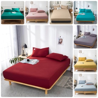 Bộ ga gối 3 món chất liệu cotton tici mềm mát màu sắc 1 màu - linh an bedding