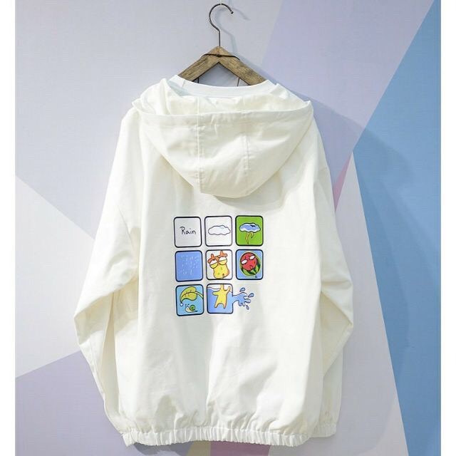 [Ảnh Thật]Áo Khoác Dù 2 Lớp Rain Siêu Cute Unisex Free Size Dưới 68kg AK10 | BigBuy360 - bigbuy360.vn