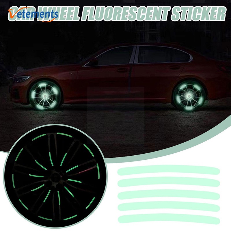 Bộ 20 Miếng Dán Phản Quang Cảnh Báo An Toàn Cho Bánh Xe Hơi