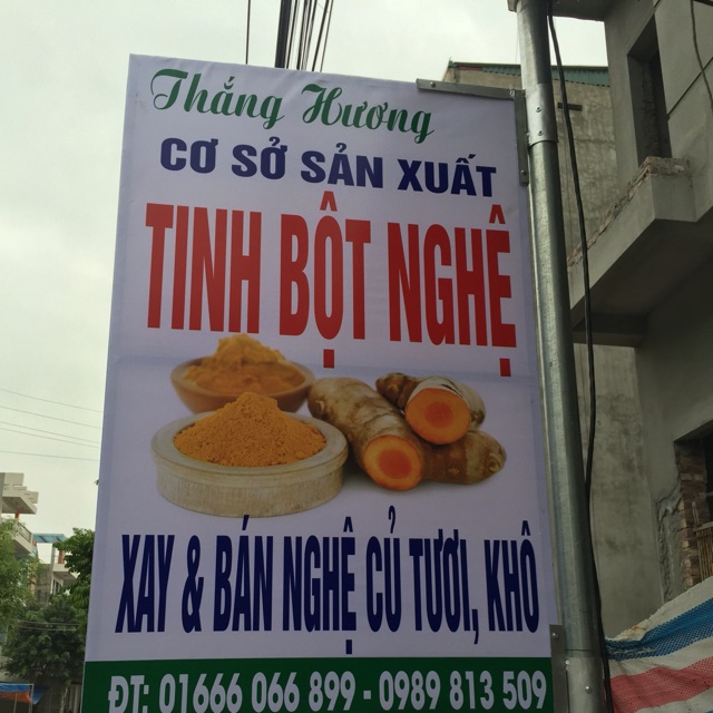 Tinh bột nghệ đỏ nhà làm nguyên chất 100% có giấy kiểm định an toàn thực phẩm