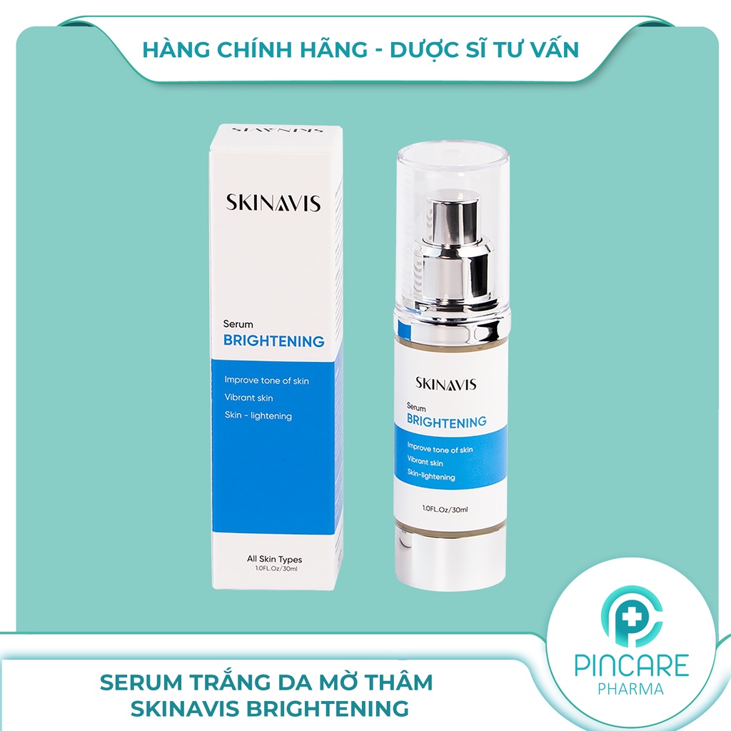 Serum trắng da mờ thâm SKINAVIS Serum Brightening 30ml  - Hàng chính hãng - Nhà thuốc PinCare