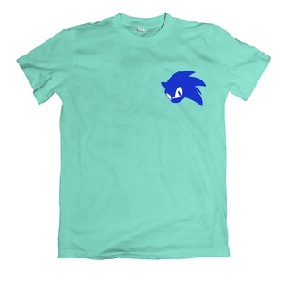 Áo thun in hình logo mặt nhím sonic