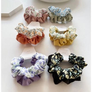 Set 2 dây cột tóc scrunchies - Buộc tóc vải scrunchies