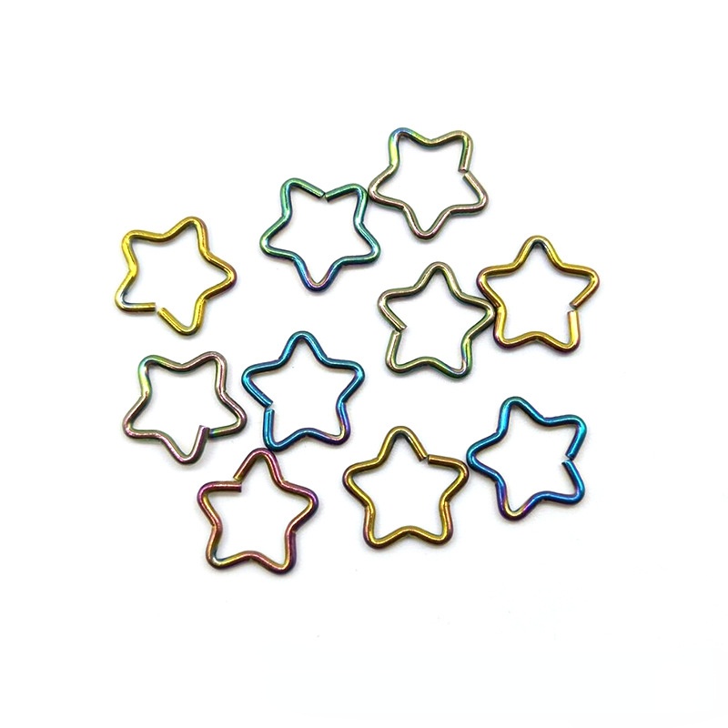 Khuyên Mũi / Tai / Môi Bằng Thép Không Gỉ Hình Ngôi Sao / Trái Tim