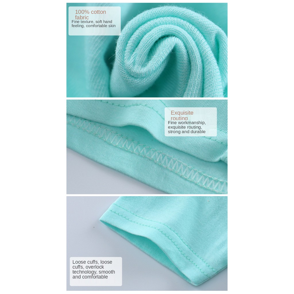 Bộ áo liền quần tay ngắn chất liệu cotton in họa tiết hoạt hình cho bé sơ sinh 0-24 tháng tuổi