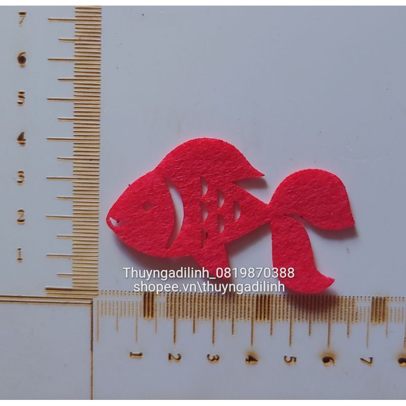 Sét 20 con cá vải nỉ dài 6cm mầm non