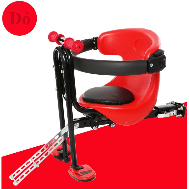 Ghế ngồi trước xe đạp, ghế ngồi xe đạp cho bé có tay cầm và đai an toàn, dành cho xe đạp và xe đạp điện.