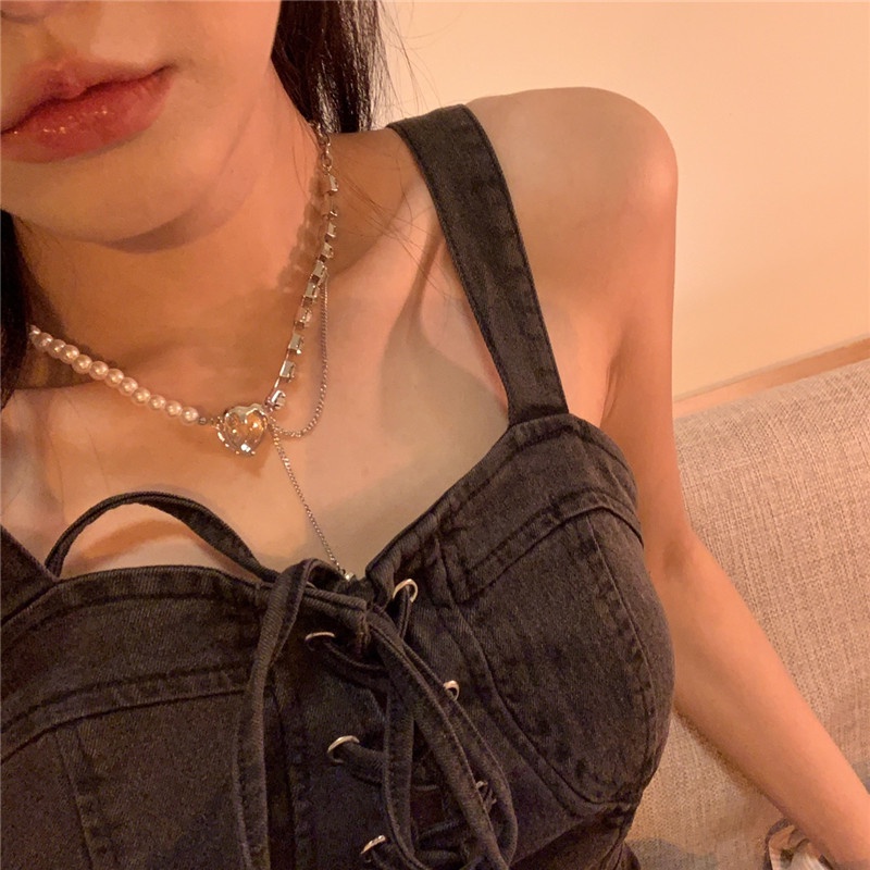 Vòng cổ Mặt Hình Trái Tim Thiết Kế Mới Mẻ