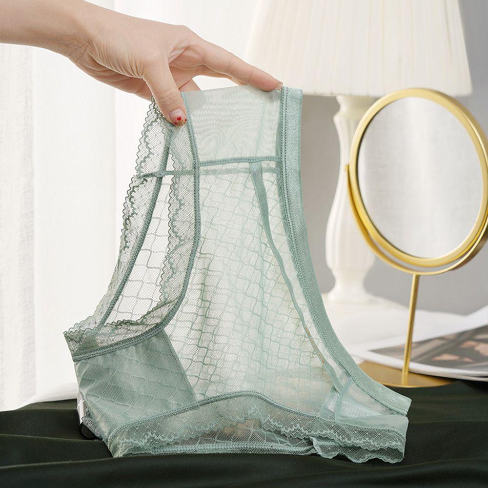 OCEANMAP Quần Lót Ren Lưới Thoáng Khí Dễ Thương Cho Nữ