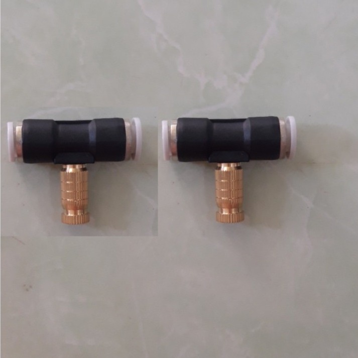 Set 100 cái đế giữa nhựa 8mm dùng trong hệ thống phun sương.