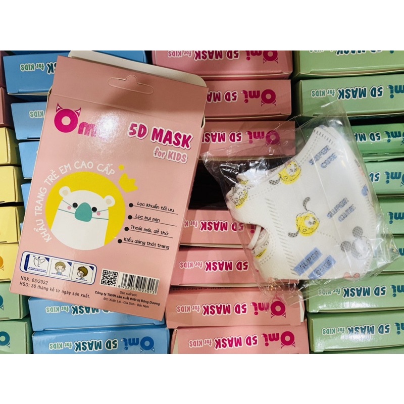 (Set 10 cái) Khẩu Trang KF94 | 2D | 3D (mẫu mới) cho bé