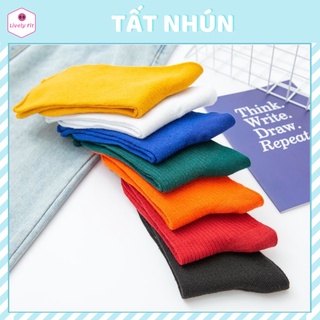 Tất vớ nhún cao cổ vintage nam nữ phong cách hàn quốc, tất unisex hottrend, thời trang ezt