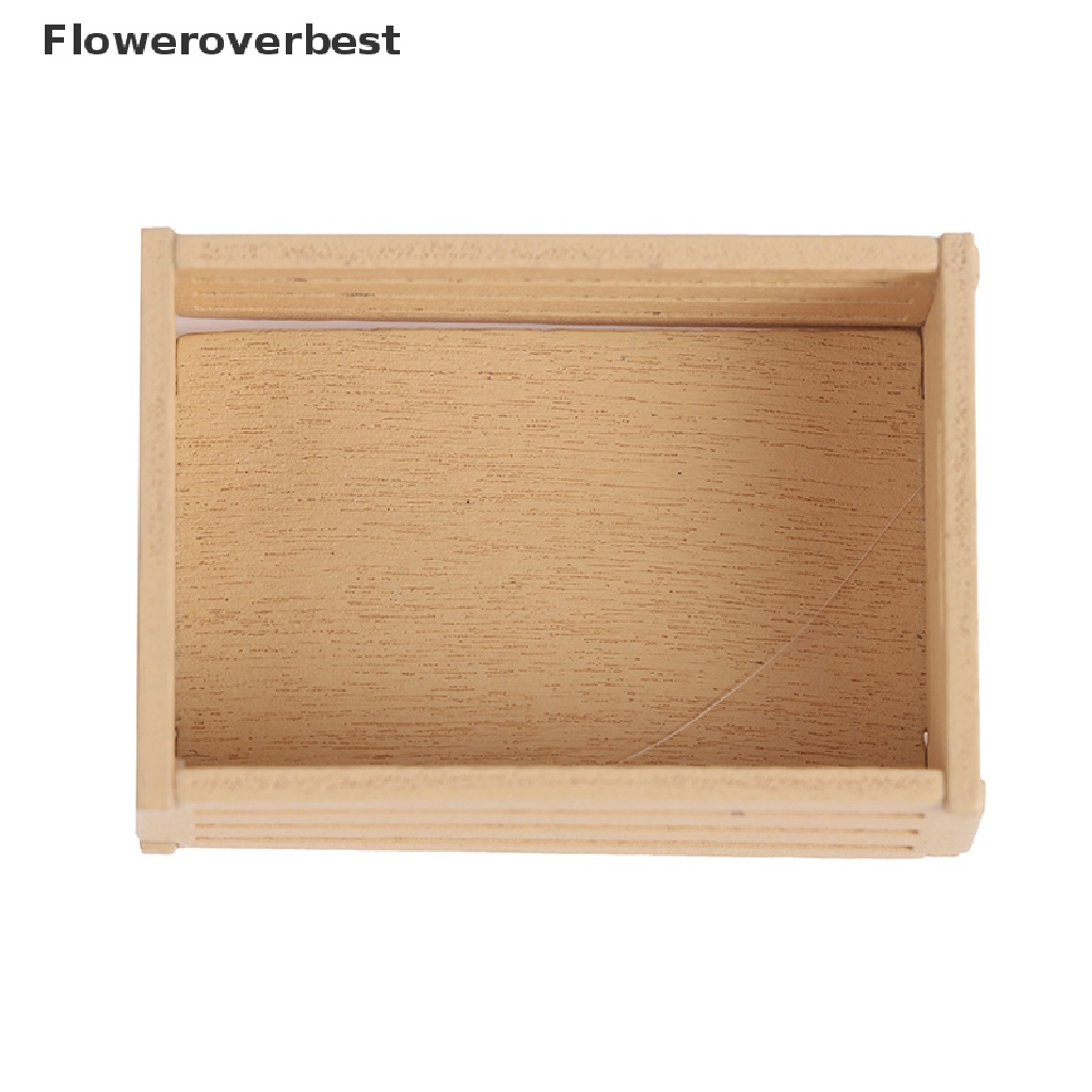 Set 3 khay đựng trái cây gỗ mini dành cho trang trí nhà búp bê tỉ lệ 1:12