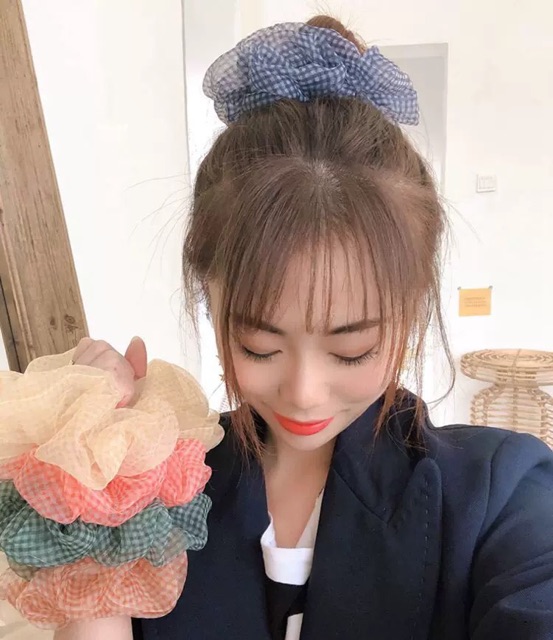 CỘT TÓC SCRUNCHIES - Voan caro