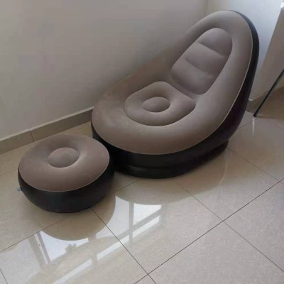 Ghế Hơi Tựa Lưng Bọc Nhung Mềm Mịn Êm Ái - Ghế Sofa Hơi Kèm Miếng Vá