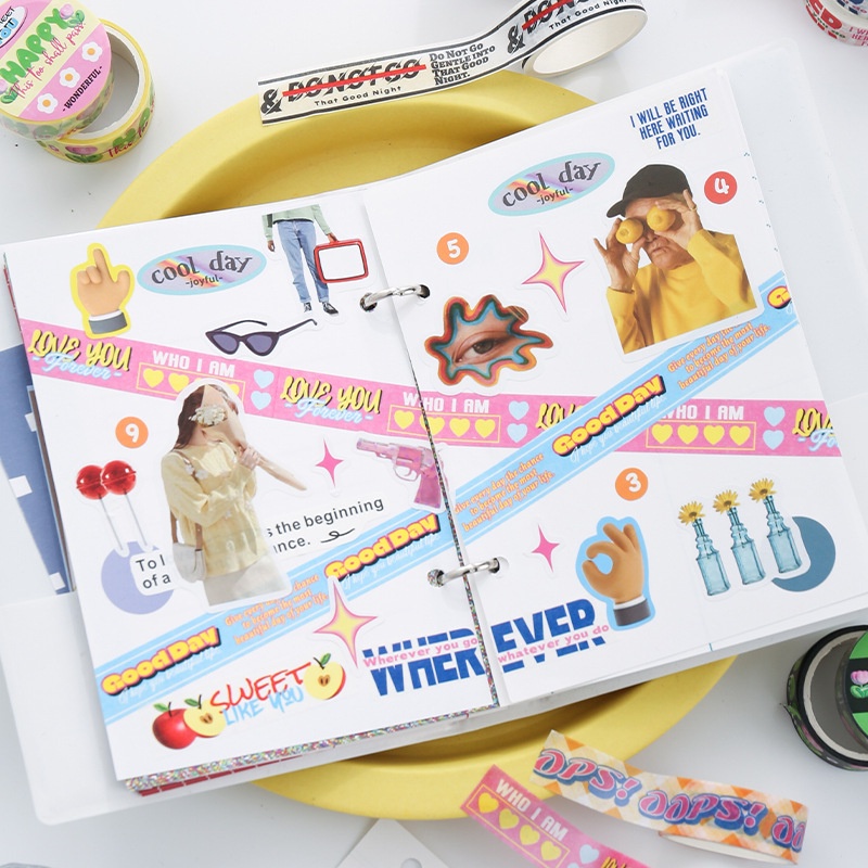 Cuộn Băng Keo Washi Dễ Thương Sáng Tạo Kiểu Hàn Quốc