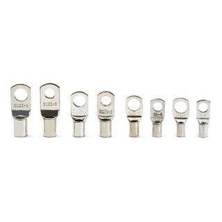 60pcs SC Tinned Copper Lug Ring Wire Connectors Bare Cable Terminal with Plastic Box