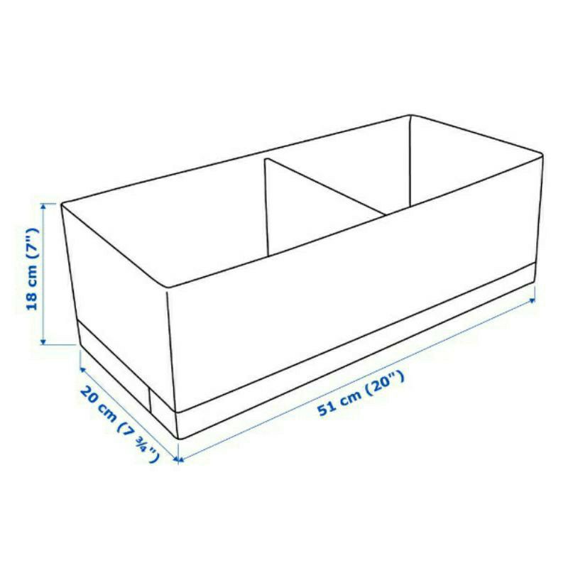 HỘP CHIA NGĂN IKEA STUK CARO 20x51x18cm