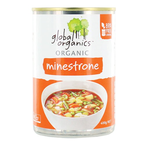 Súp Minestrone Hữu Cơ Global Organics - ORGANIC Minestrone Soup - Lon 400g