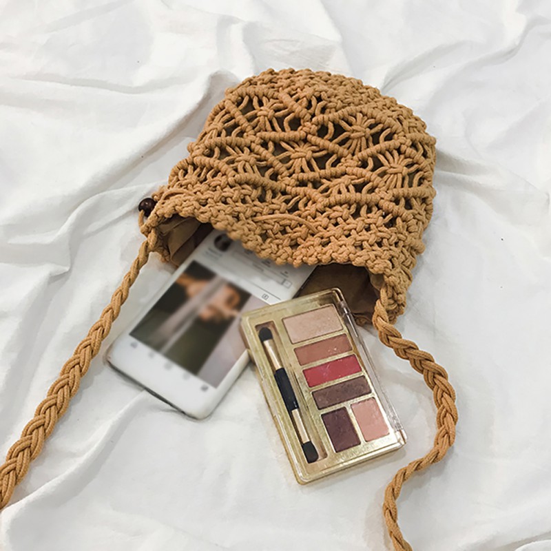 Túi đeo chéo đan mây phong cách cổ điển thanh lịch dành cho nữ