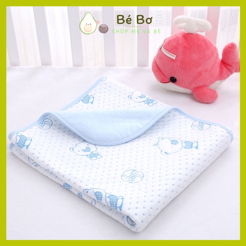 Lót chống thấm 4 lớp cho bé sơ sinh, Lót chống thấm 2 mặt bông mềm mịn ngăn thấm ngược trở lại KT 50x70cm Bé Bơ Store