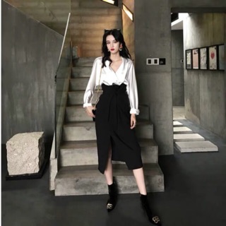 Set áo sơ mi + cv phi bóng