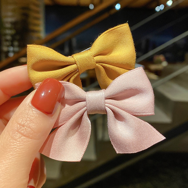 Set 2 Kẹp Tóc Nơ Xinh Xắn Dành Cho Bé Gái