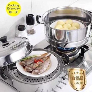 Bộ Nồi hấp inox 3 tầng 28F