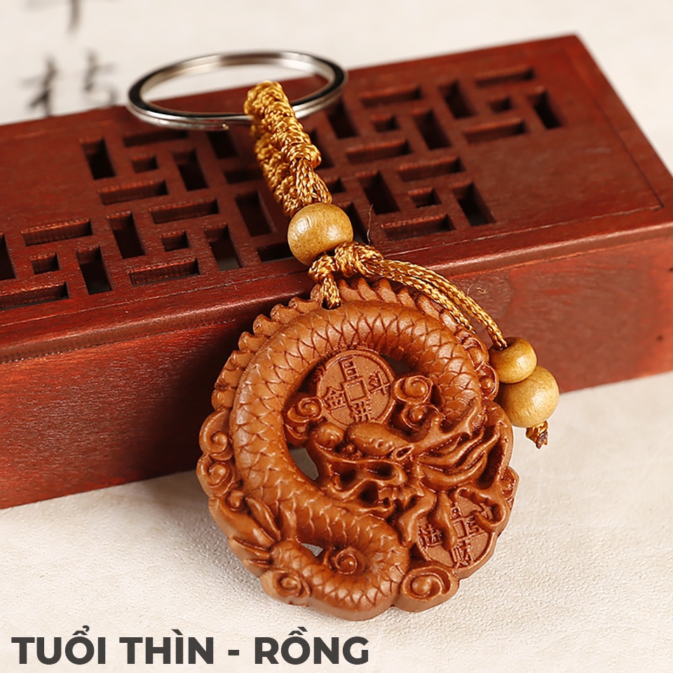 ✅ Móc Khóa Bằng Gỗ Quý 12 Con Giáp Phong Thủy Theo Bản Mệnh: Thu Tài, Hút Lộc, May Mắn, Bình An