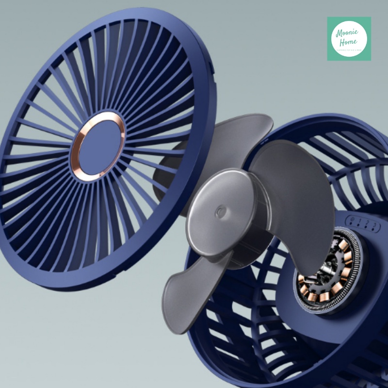 [FREESHIP] Quạt Mini Tích Điện Kẹp Để Bàn 10000mah, Sử Dụng Tới 60H Văn Phòng, Xe Đẩy, Du Lịch Mã QMN -200