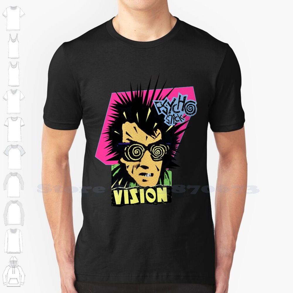 Vision Psycho Stick Thiết kế mát mẻ Áo thun hợp thời trang Tee Vision Ván trượt Vision Mark Gonzales