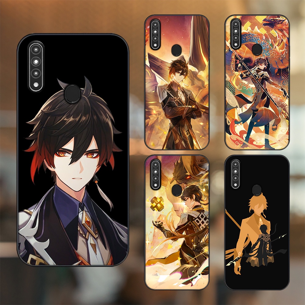 Ốp lưng Oppo A31, A8 viền đen in hình Zhongli Genshin Impact