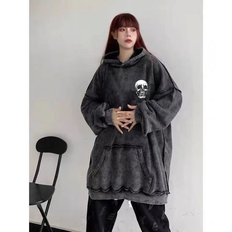 Áo hoodie MMIOT in họa tiết đầu lâu phong cách harajuku thời trang cho nam và nữ