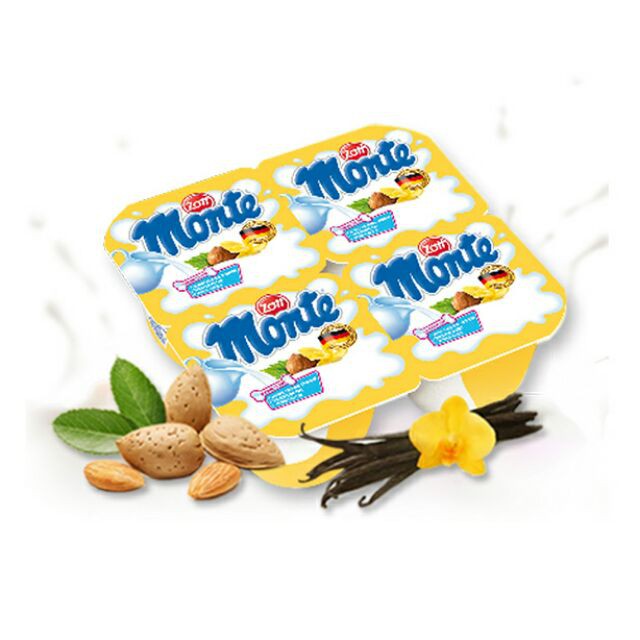 Váng sữa Monte Zott - Vanilla 4 hộp x 55g