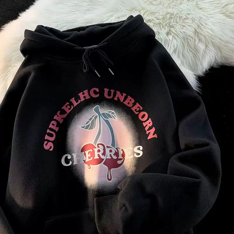 NRVP Áo hoodie tay dài in họa tiết phong cách Hàn Quốc thời trang oversize cho nam và nữ