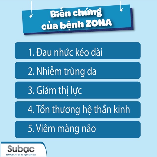 Su bạc - Subac giải pháp cho bệnh thuỷ đậu, zona