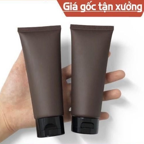 Tuýp Nhựa Nâu 100ml nắp lật chiết mỹ phẩm, đựng gel, sữa rửa mặt , phụ kiện du lịch