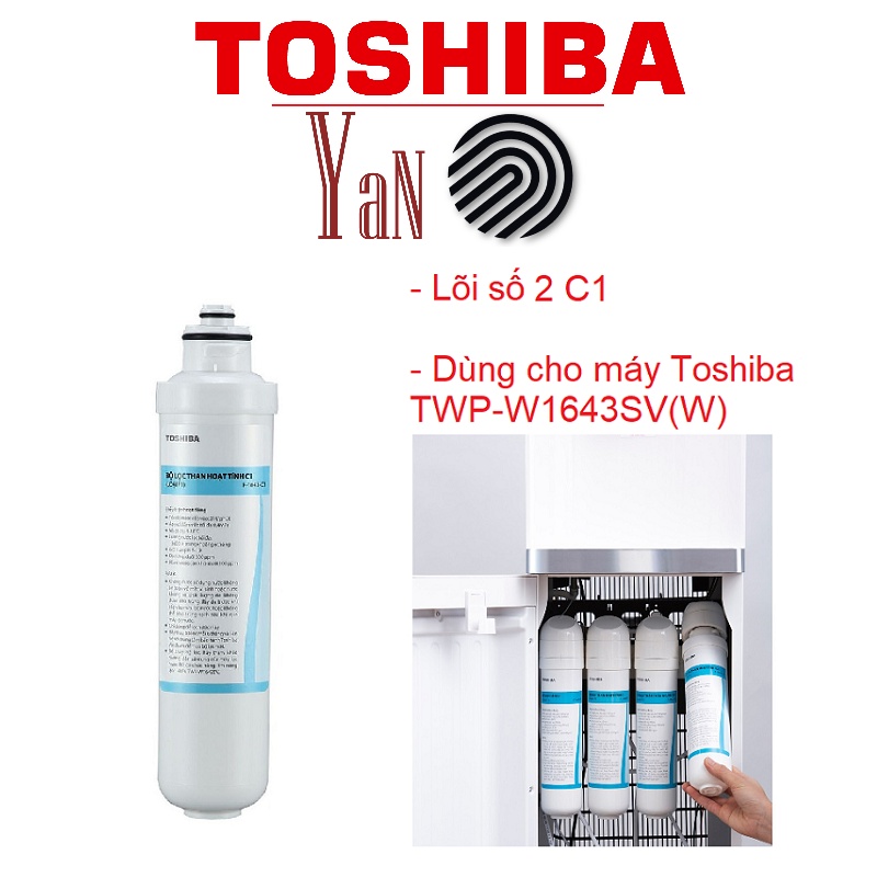 Lõi lọc nước C1/C2/PP/RO Toshiba F-1643 dùng cho model Toshiba TWP-W1643SV - Hàng chính hãng