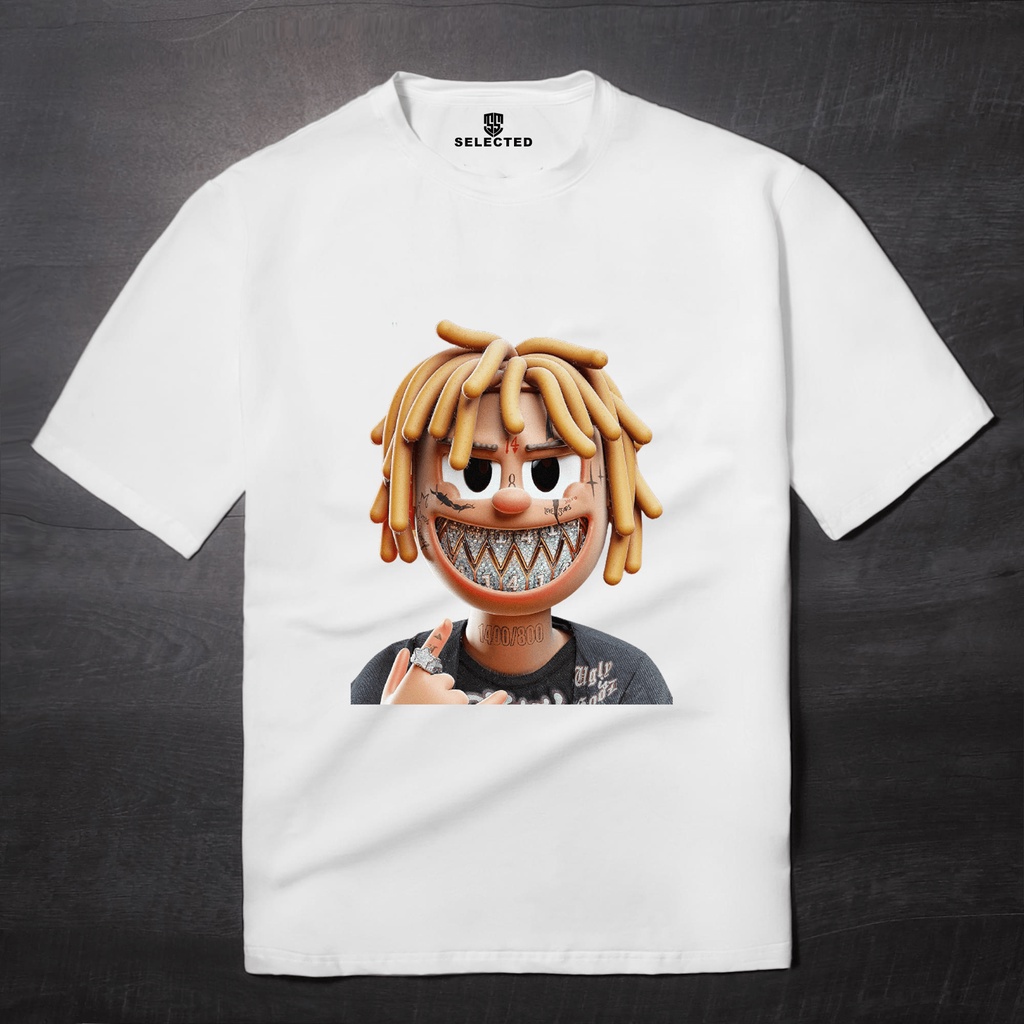 Áo thun tay lỡ nam nữ in hình KID KRILL , Vải Cotton Form Oversize - SELECTED.STORE