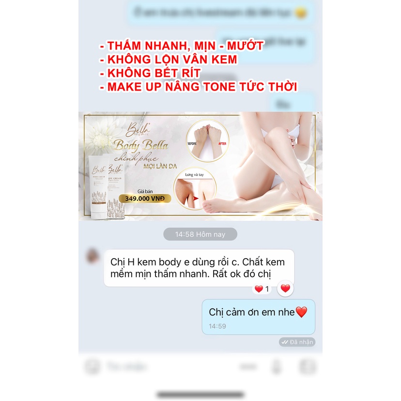 KEM BODY DƯỠNG DA CHUYÊN SÂU TRẮNG HỒNG BẬT TONE SAU 7 NGÀY | BigBuy360 - bigbuy360.vn