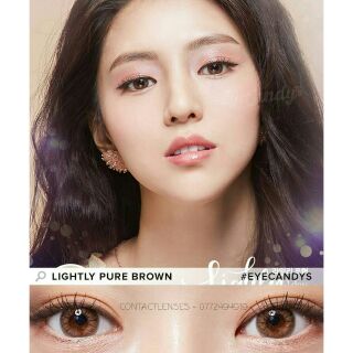 [Lens Thái Lan] Kính áp tròng màu nâu tây - Lightly Brown