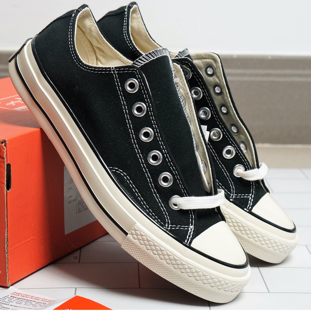 Giày 𝗖𝗼𝗻𝘃𝗲𝗿𝘀𝗲 𝟭𝟵𝟳𝟬𝘀 Đen Cổ Thấp Nam Nữ 💥 Giày Thể Thao Sneaker Nam Nữ CV 1970s Đen Thấp Cổ Full Box