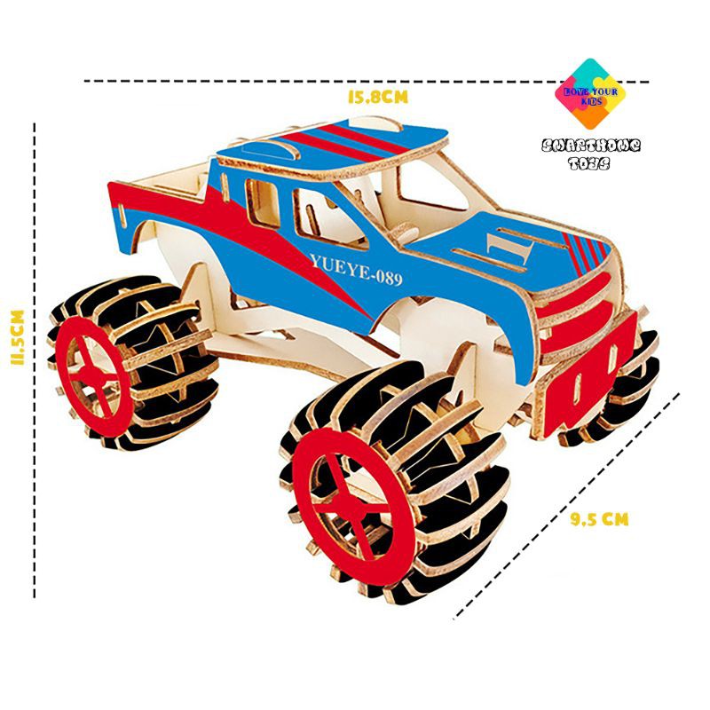 Mô Hình Gỗ 3D Máy Bay, Ô Tô, Xe Máy, Súng Ngắn – Đồ Chơi Lắp Ghép Cho Bé SmartHome Toys