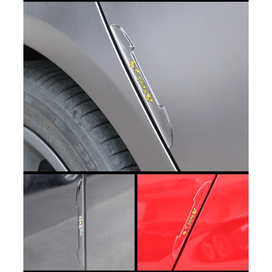 Bộ dải dán chống va chạm cửa xe hơi họa tiết hoạt hình sáng tạo tiện lợi