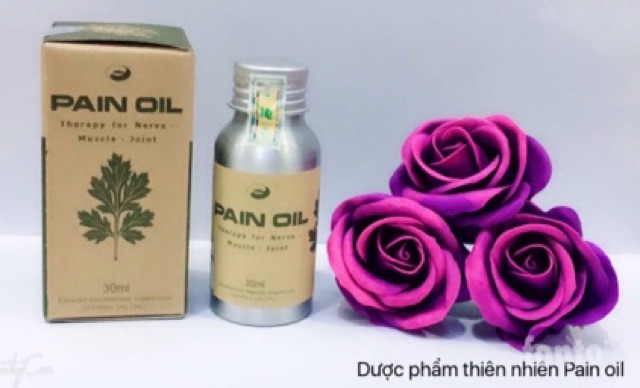 5 Chai tinh dầu ngải cứu Pain oil 30ml # tặng 1 gói dán giảm đau Pain pass